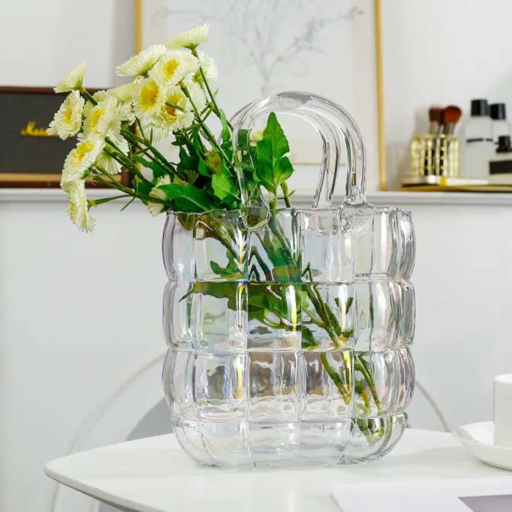 Glamour Glazen Handtas Vaas