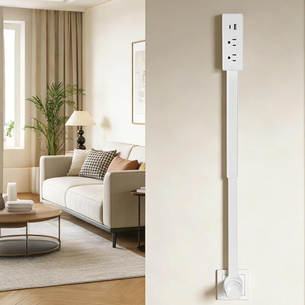 SpinSocket™ | Uitschuifbaar draaibaar stopcontact