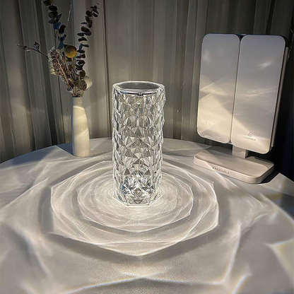 Rozen Kristallen Lamp