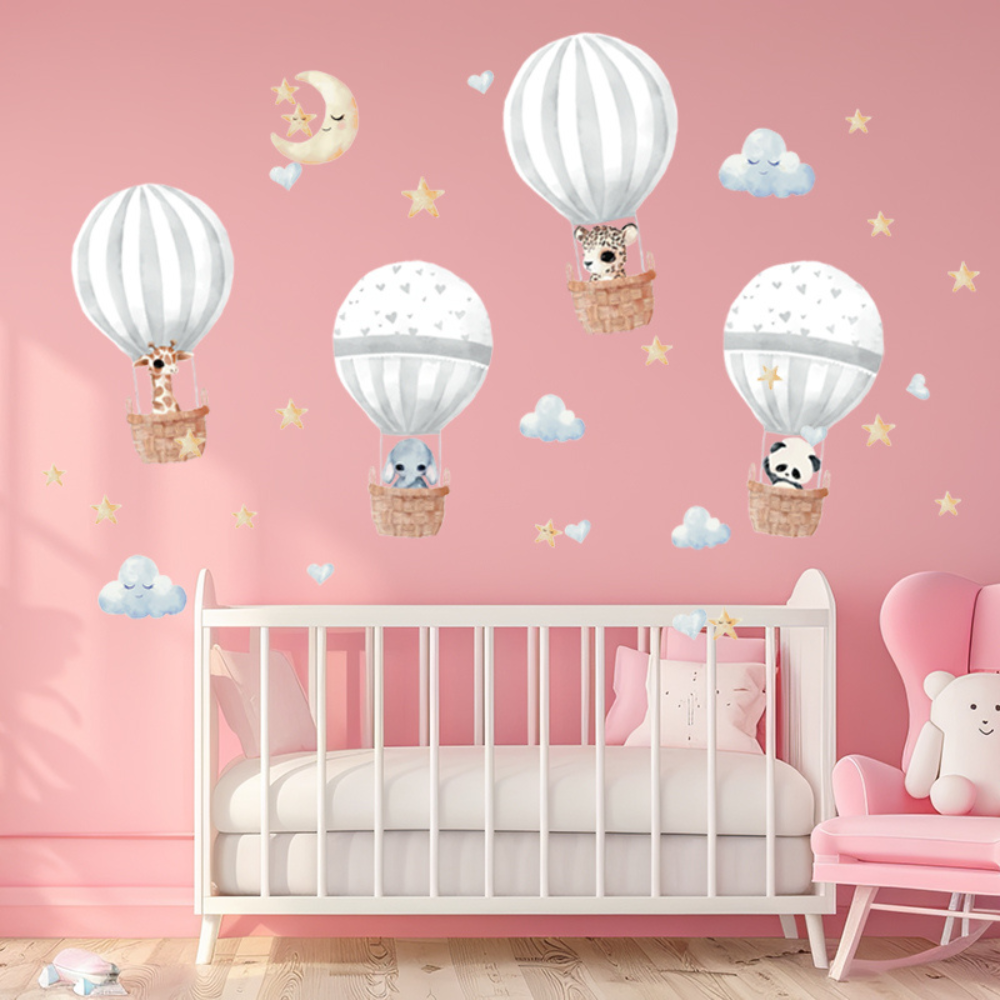 Muustickers heteluchtballonnen