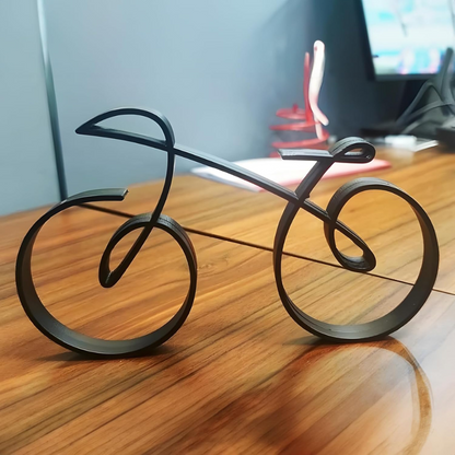 Minimalistisch Fietsbeeldhouwwerk