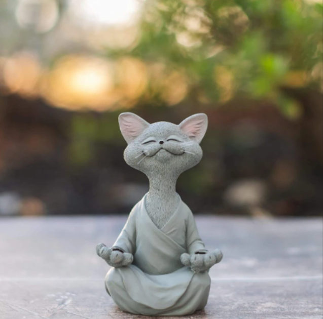 Meditating Kattenbeeldje