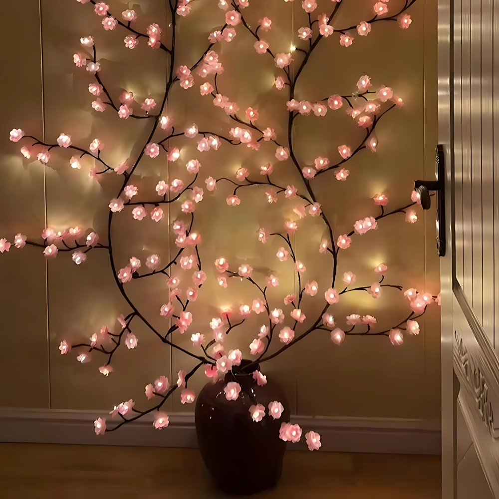 Lichtjes in kersenboom