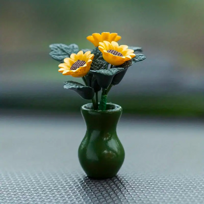 Mini Zonnebloem Auto Vaas
