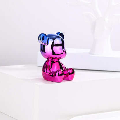Mini kunstbeer beeldje met kleurverloop