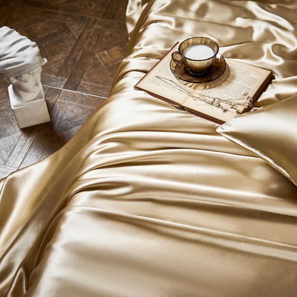 Luxe zijden beddengoedset
