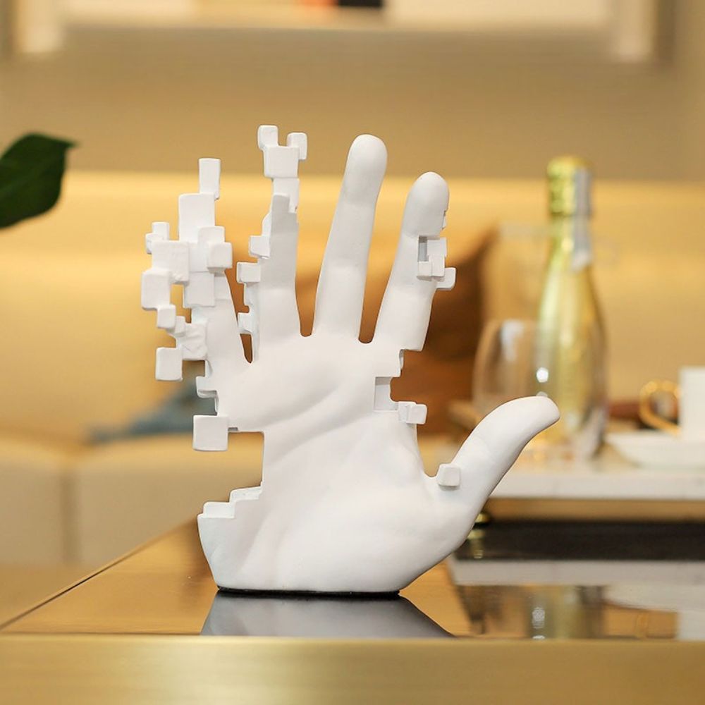 Pixel Handsculptuur