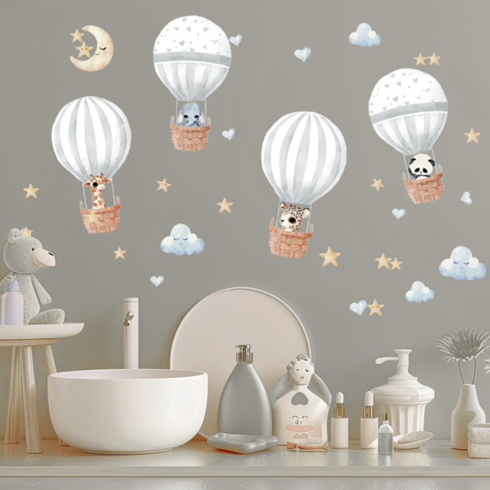 Muustickers heteluchtballonnen