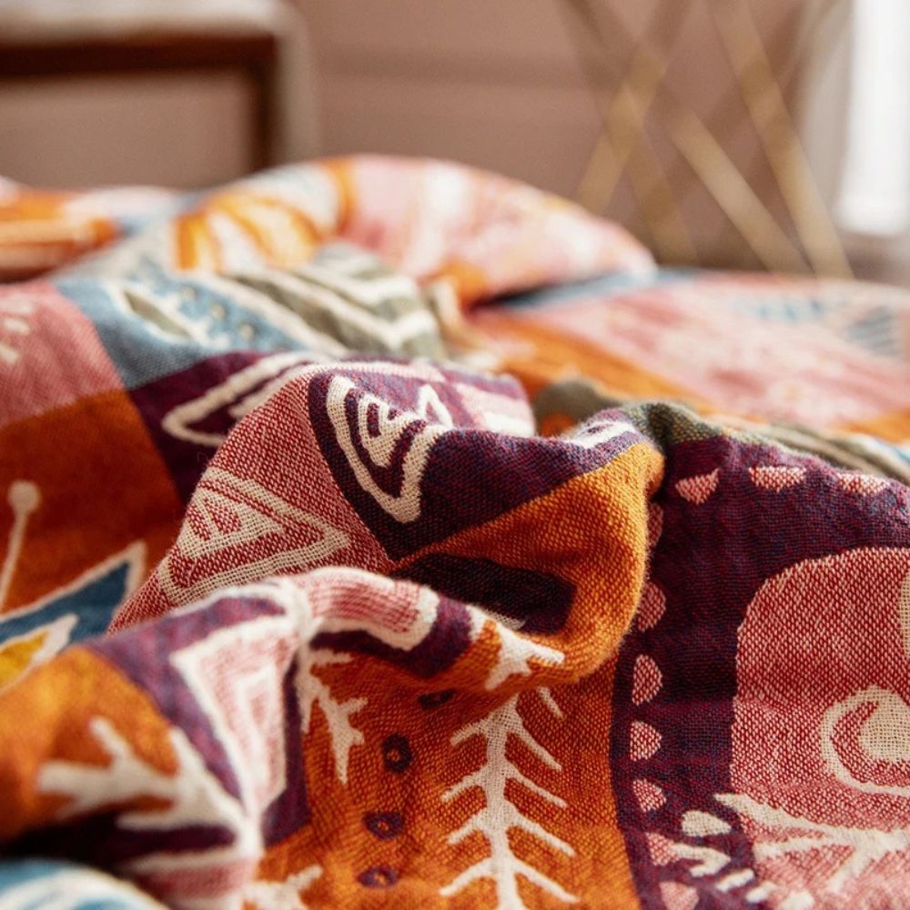 Omkeerbare Boheemse katoenen quilt