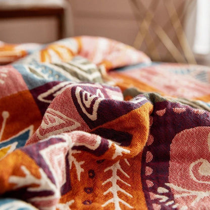 Omkeerbare Boheemse katoenen quilt
