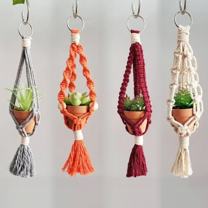 Macramé auto plantenhanger