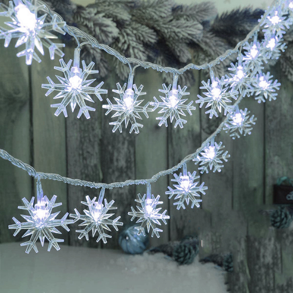 Slinger met sneeuwvlokjesverlichting