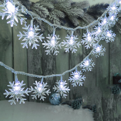 Slinger met sneeuwvlokjesverlichting