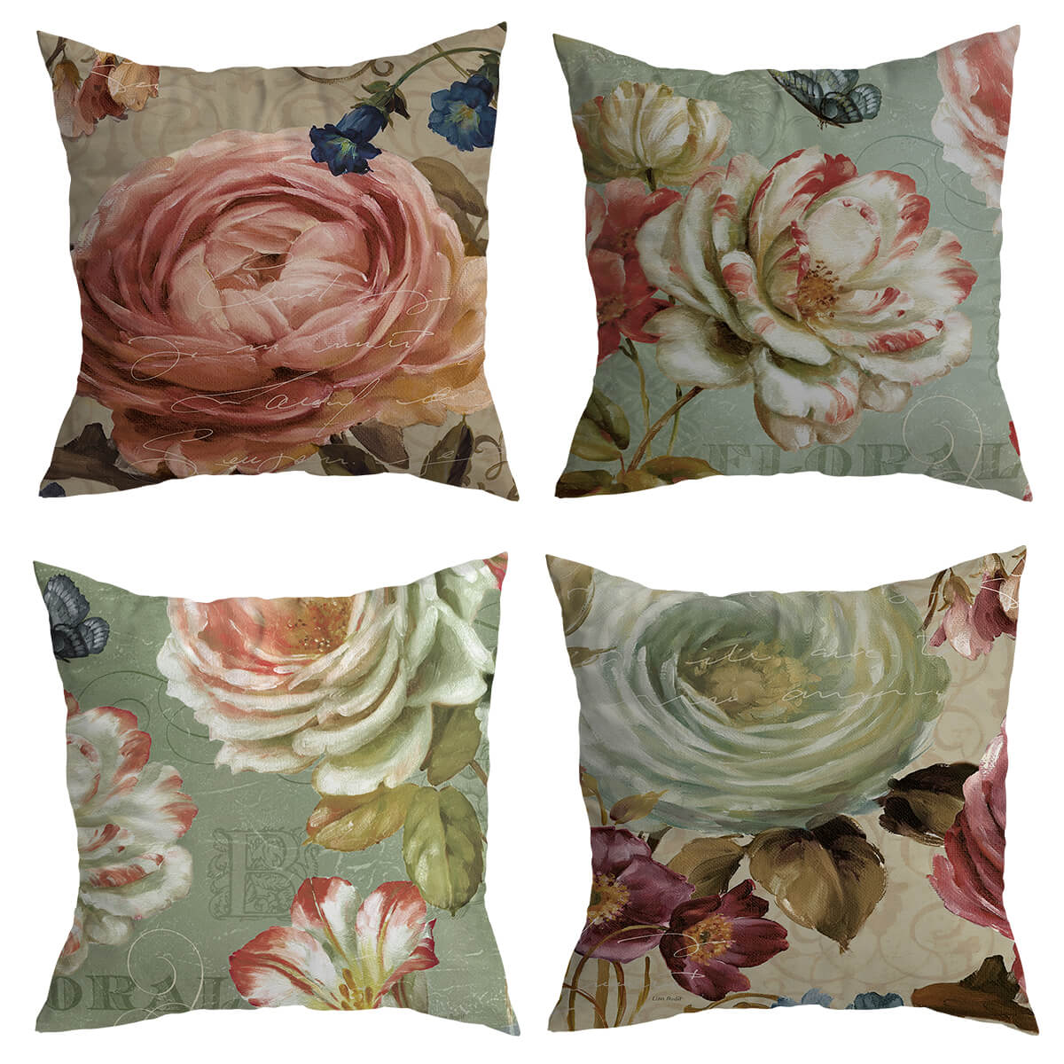Vintage Lentebloemen Kussenhoezen