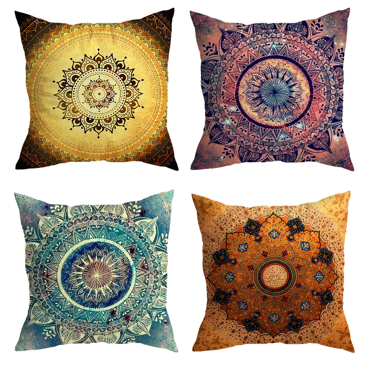Bohemian kussenhoezen met geometrisch patroon