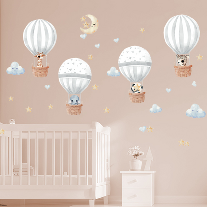 Muustickers heteluchtballonnen