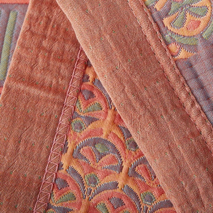 Omkeerbare kleurrijke katoenen vierkante quilt