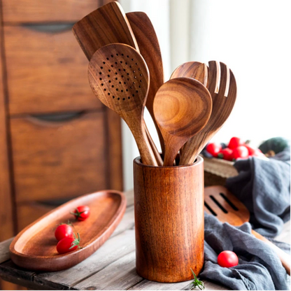 Houten bestekset