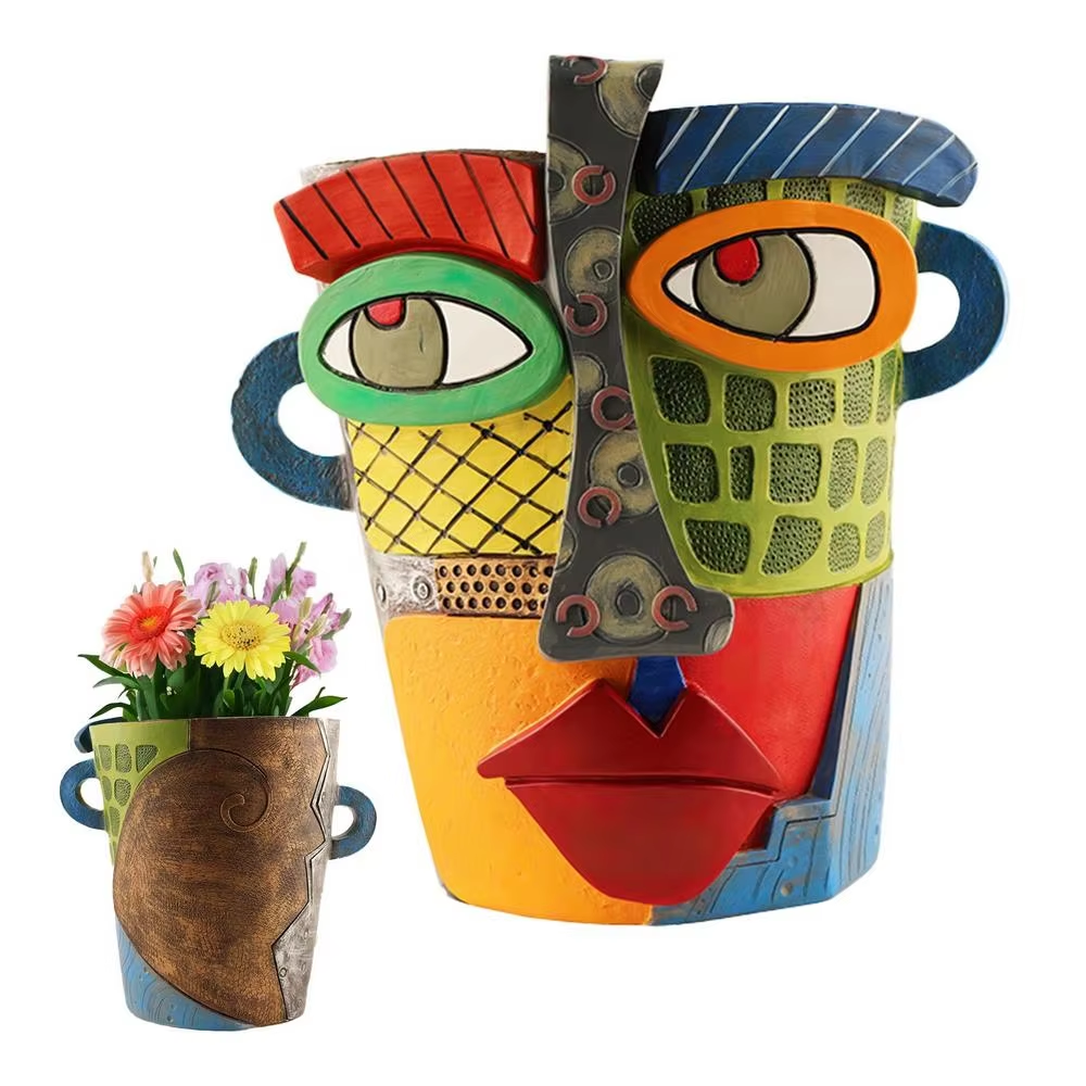 Abstract Gezicht Plantenpot