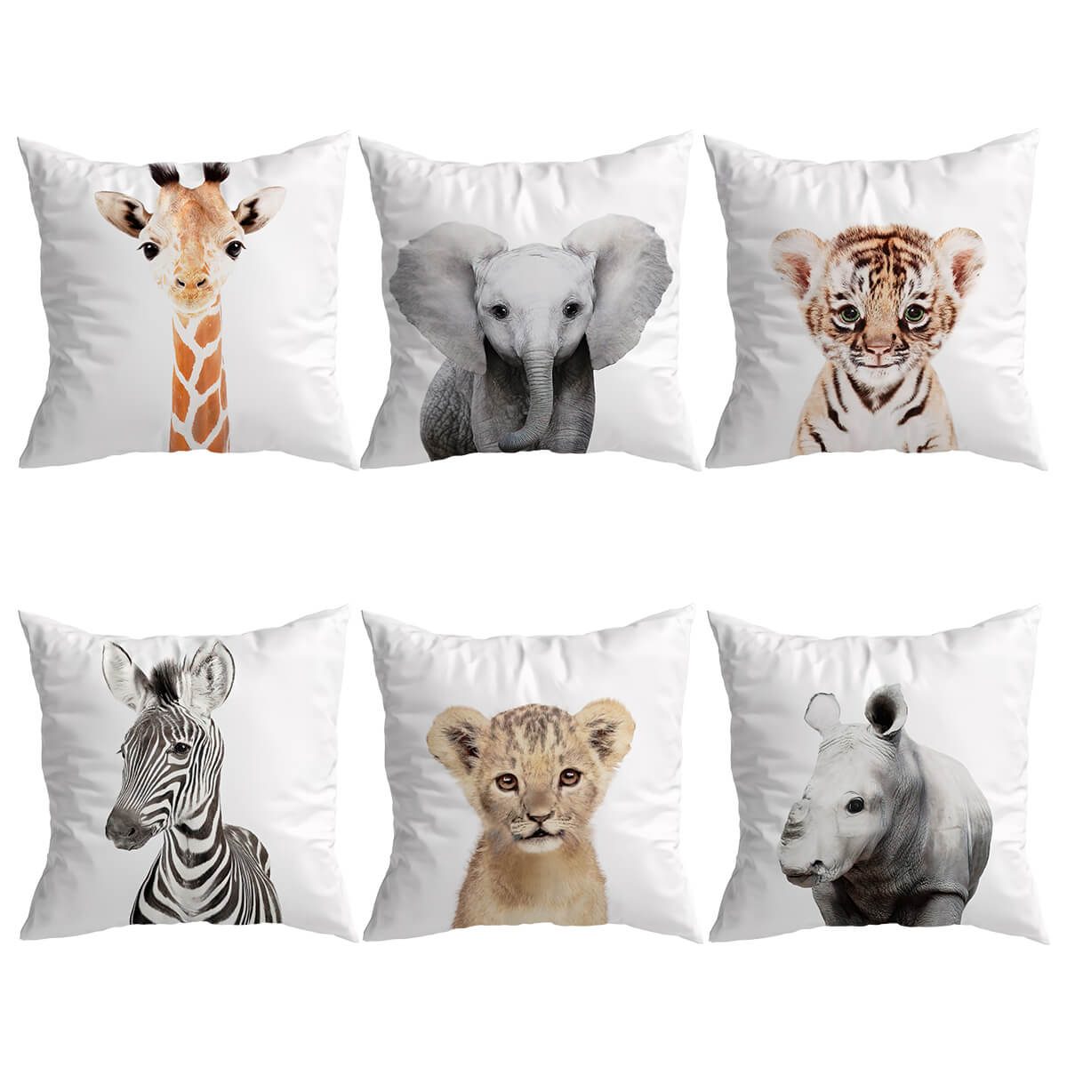 Kussenhoezen Safari Baby Dieren