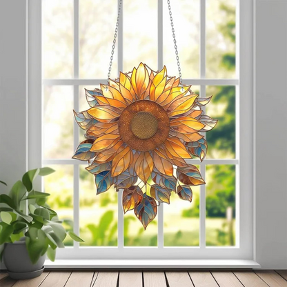 Zonnebloem Raamdecoratie