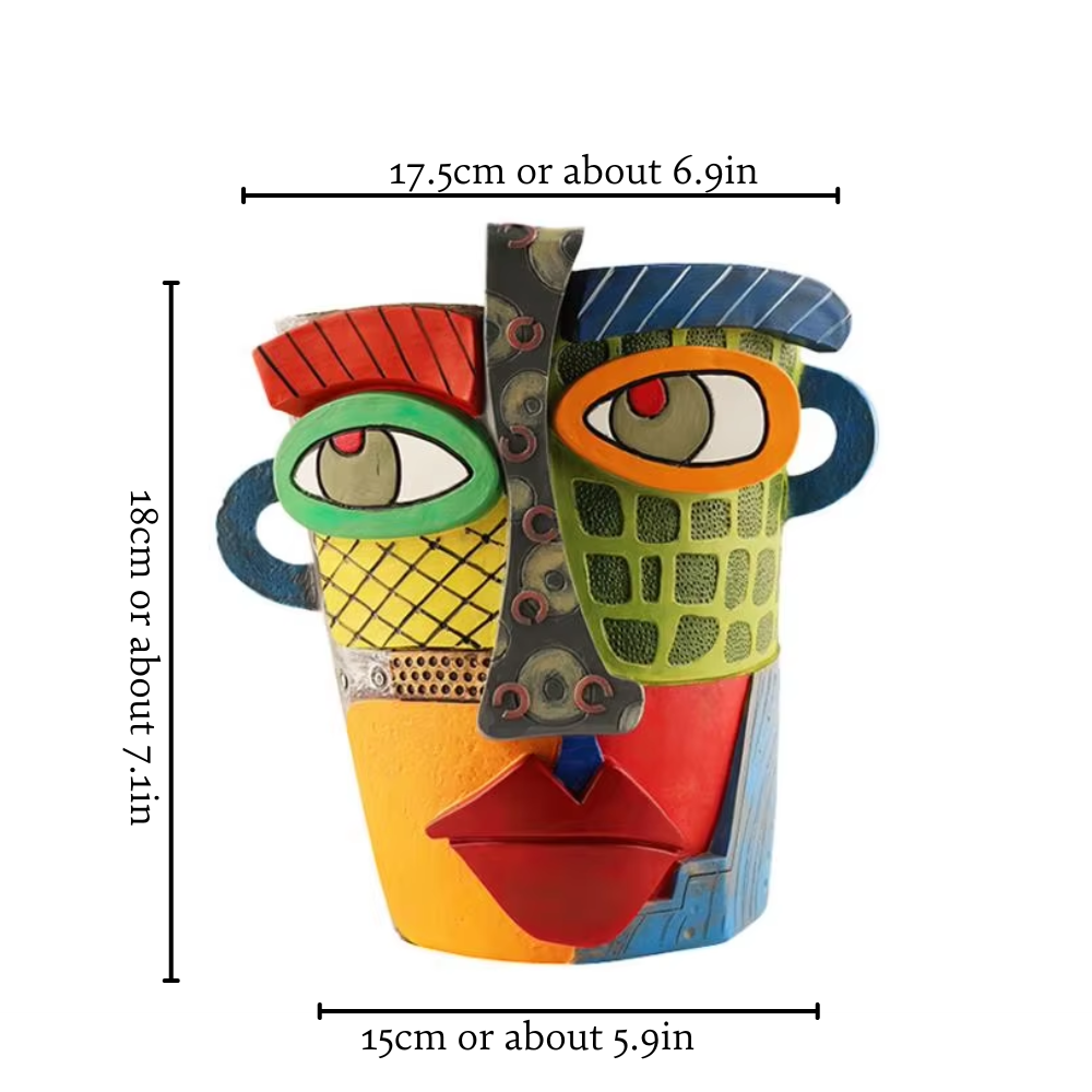 Abstract Gezicht Plantenpot