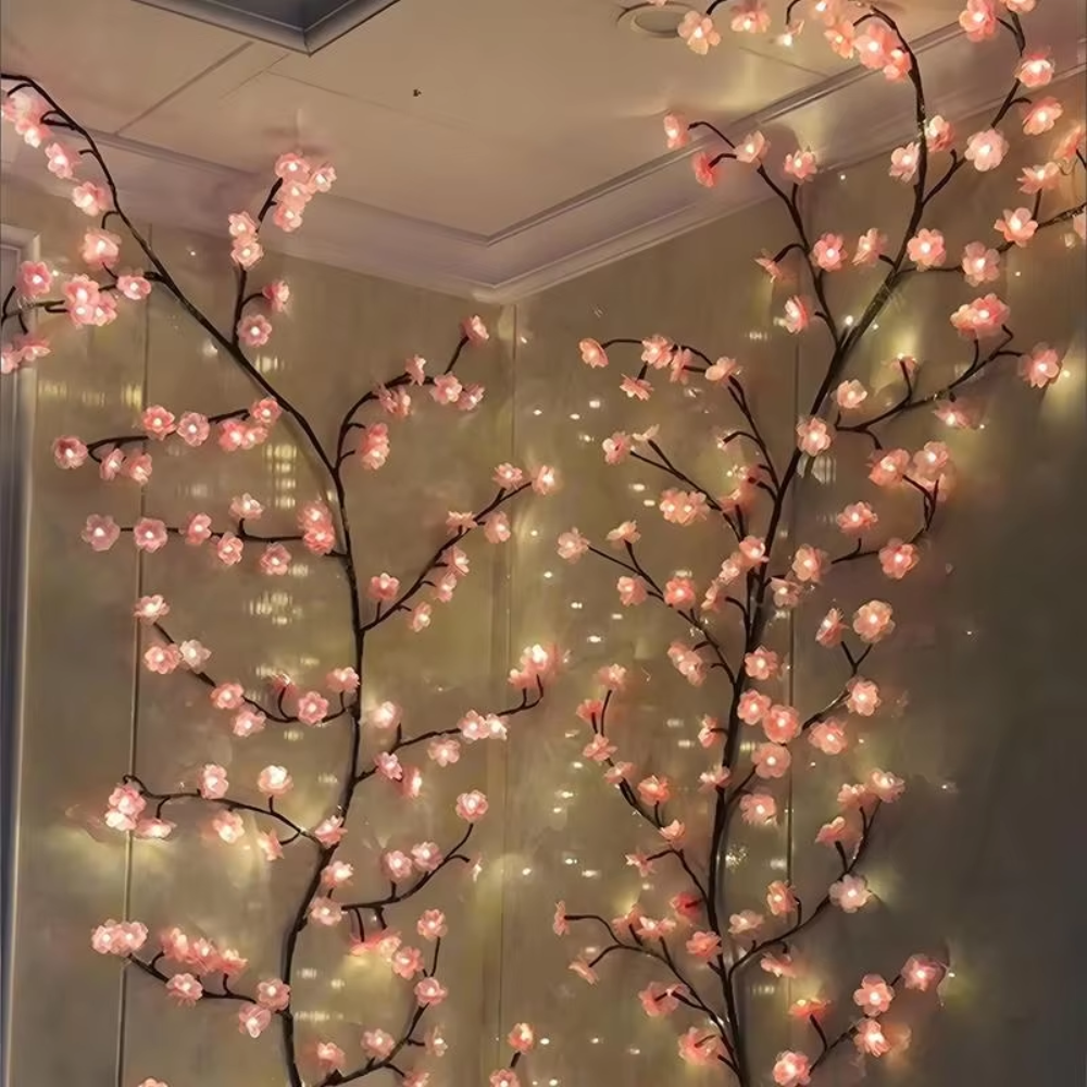 Lichtjes in kersenboom