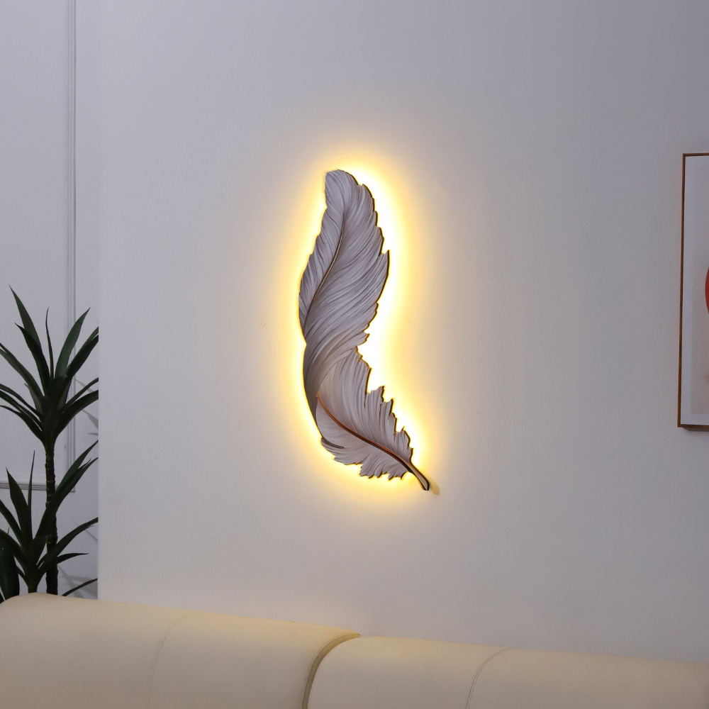 Creatieve Veren Wandlamp