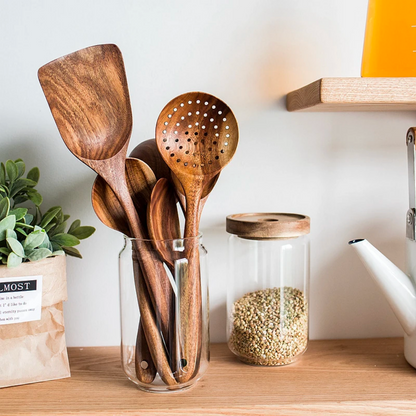 Houten bestekset