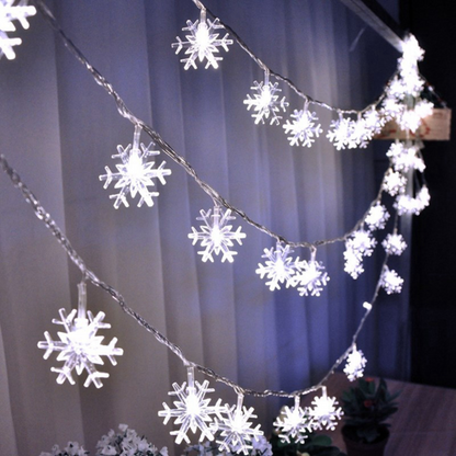 Slinger met sneeuwvlokjesverlichting