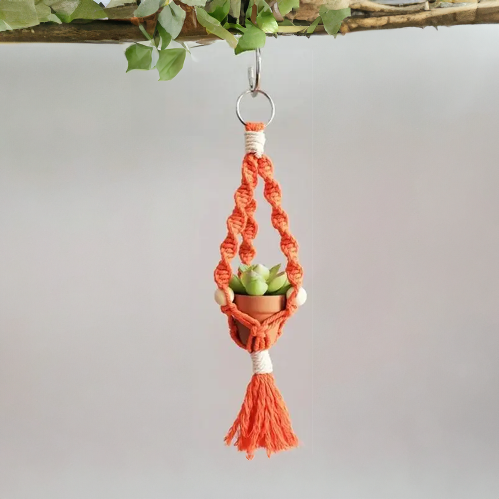 Macramé auto plantenhanger