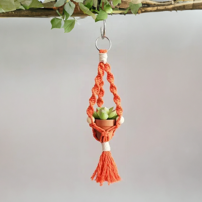 Macramé auto plantenhanger