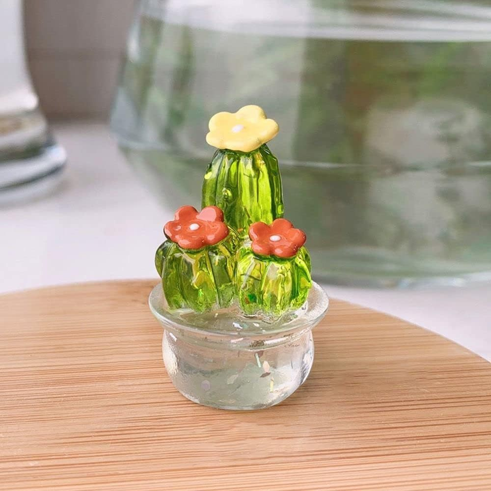 Miniatuur cactusbeeldje (4 stuks)
