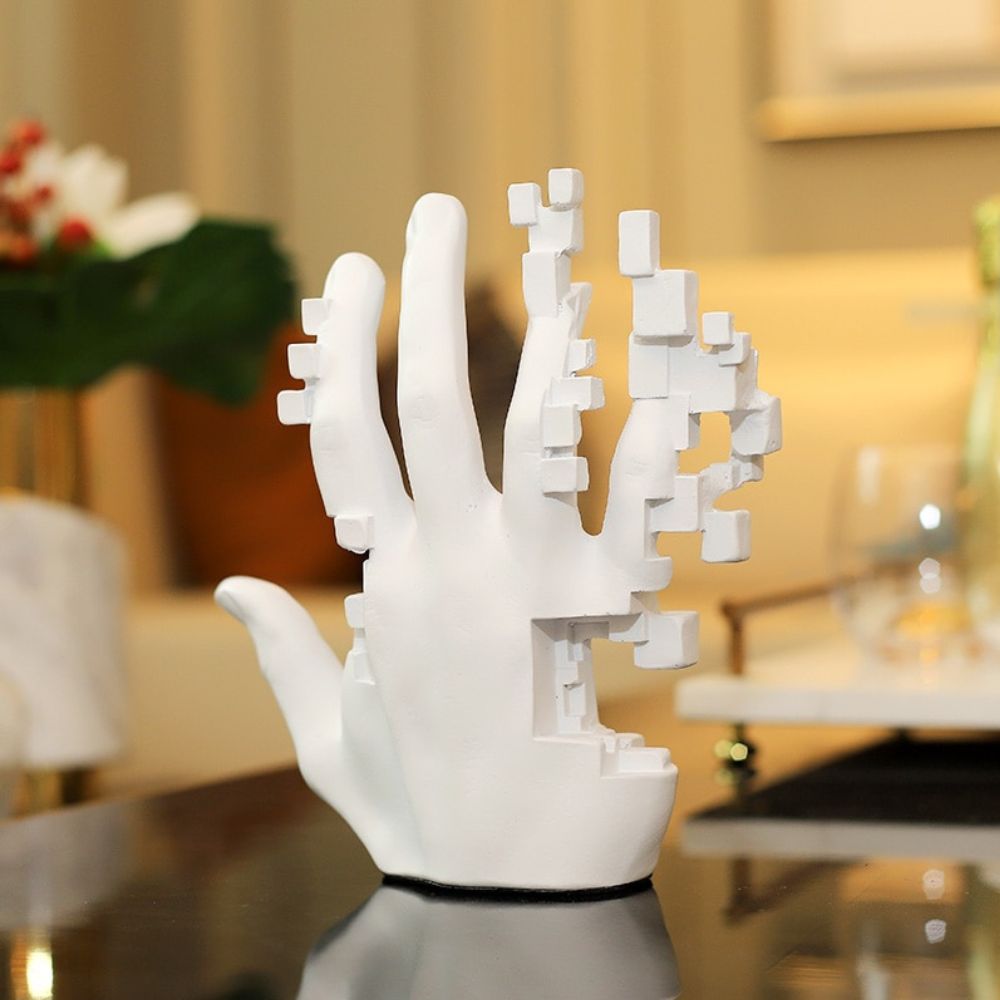 Pixel Handsculptuur