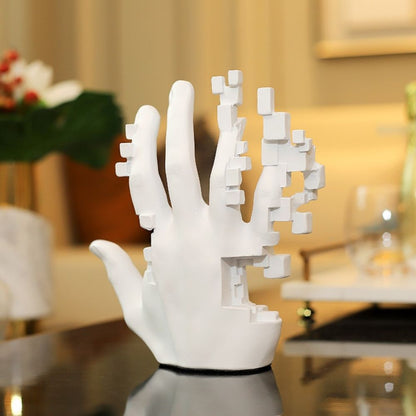Pixel Handsculptuur