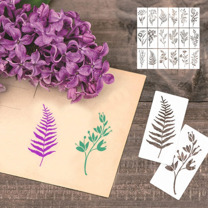 Sjablonen voor botanische stencils (18 st.)