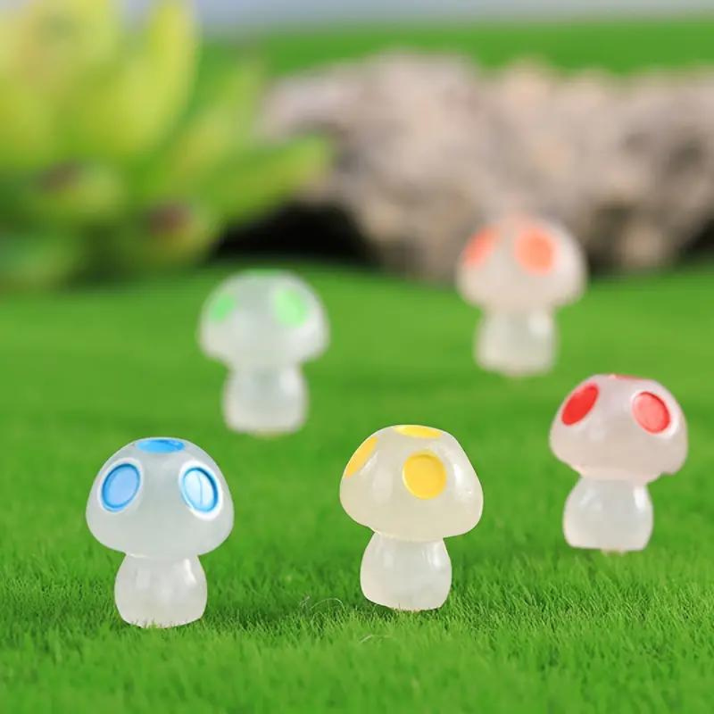 Glinsterende Paddenstoel Decoratie (8 stuks)