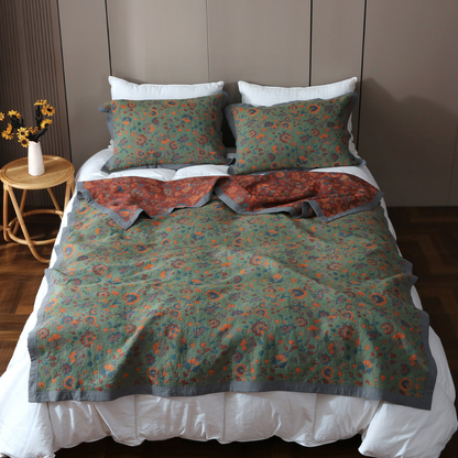 Retro bloemenquilt