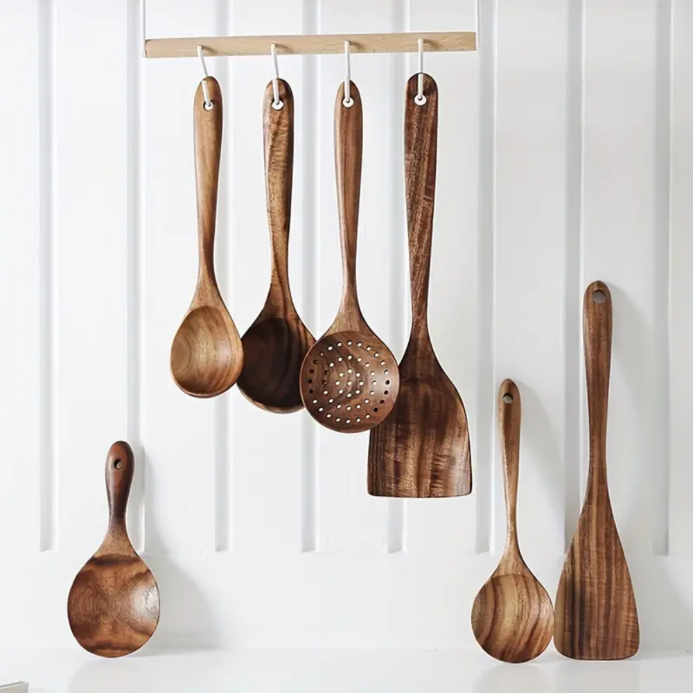Houten bestekset