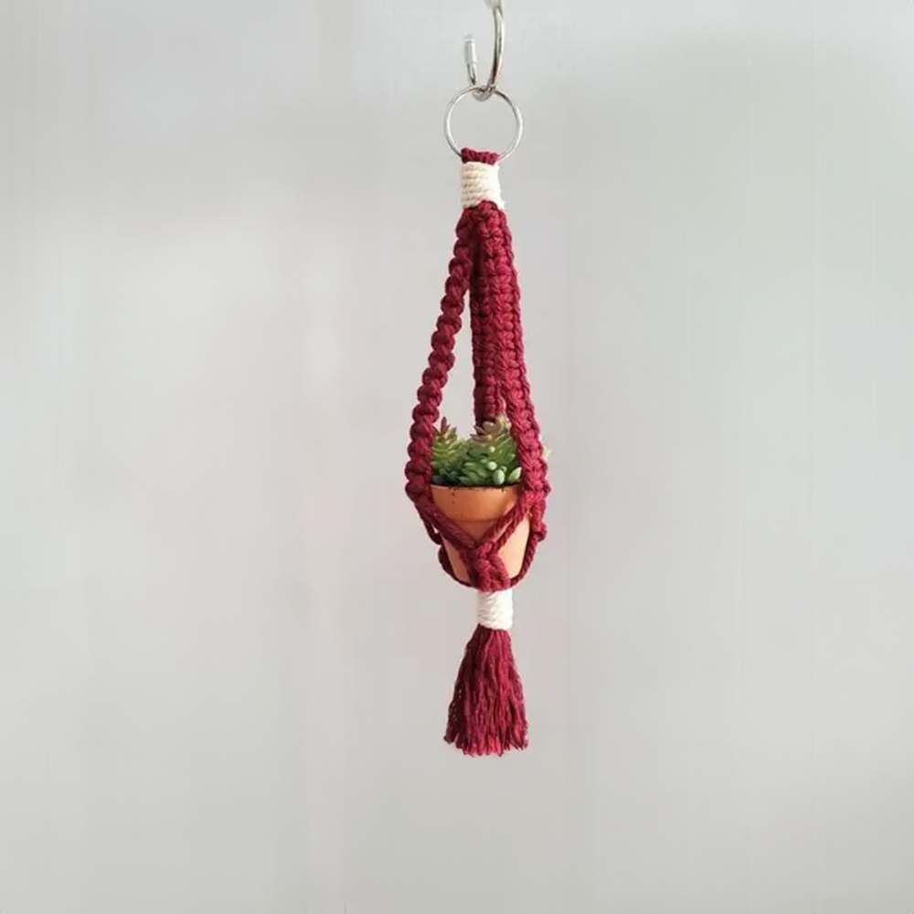 Macramé auto plantenhanger