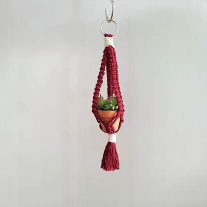 Macramé auto plantenhanger