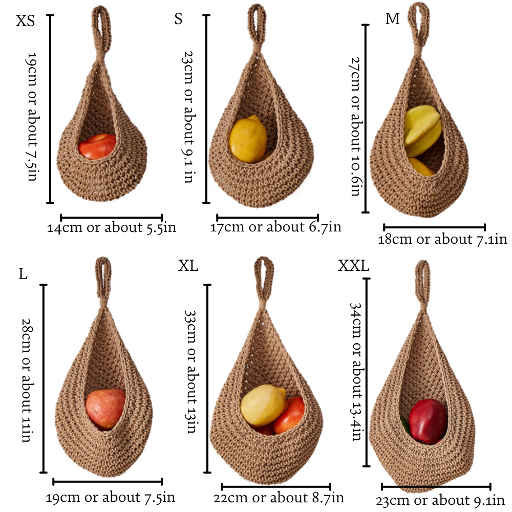 Wandhangende Natuurlijke Manden (6 stuks)
