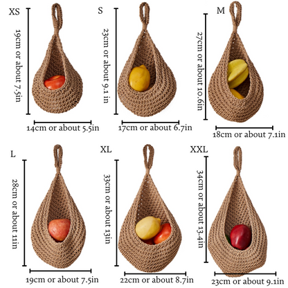 Wandhangende Natuurlijke Manden (6 stuks)