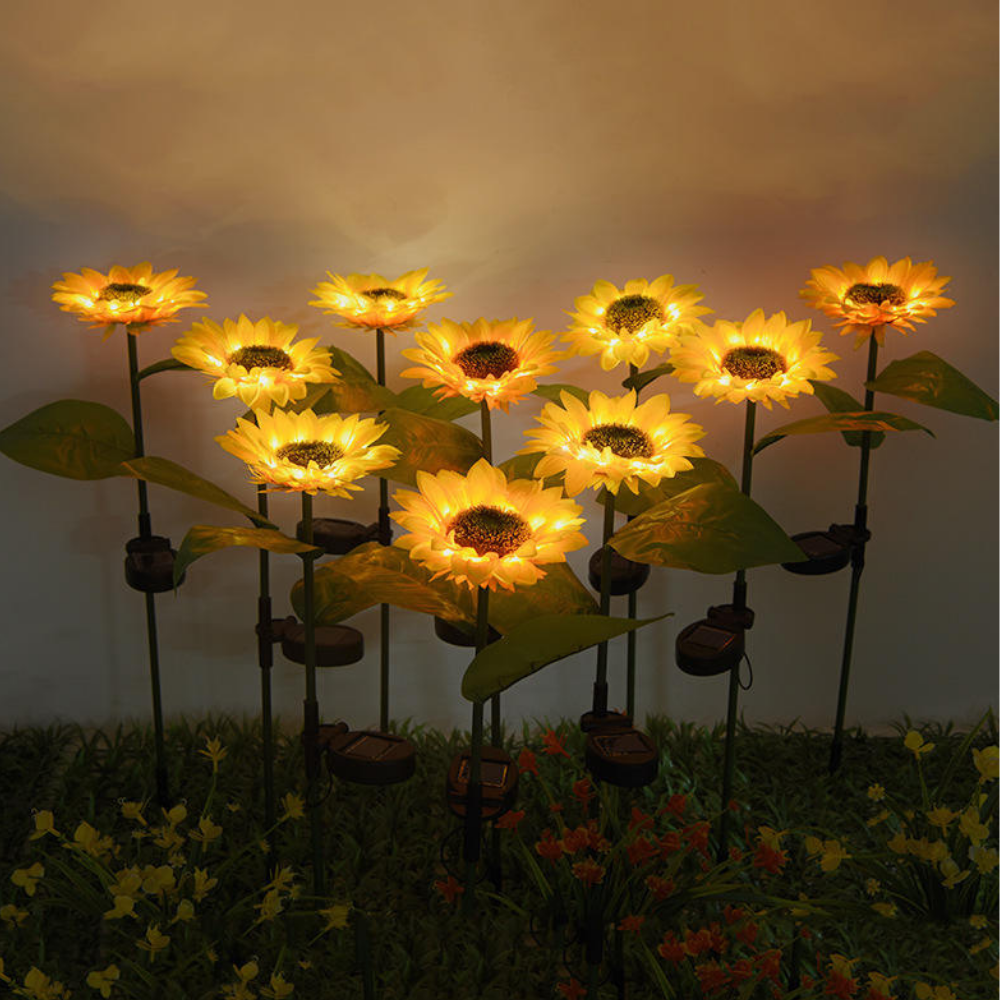 Zonnebloem Tuinlampen (2 stuks)