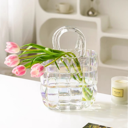 Glamour Glazen Handtas Vaas