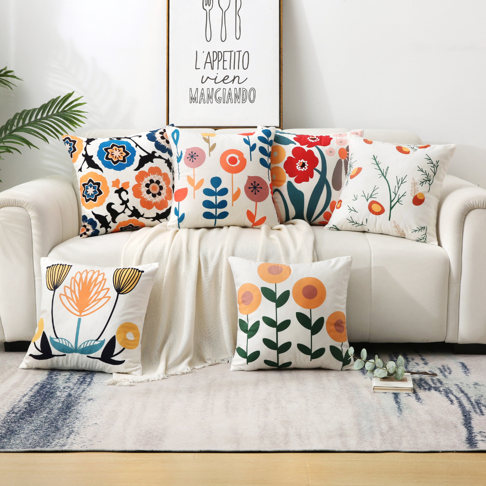 Boho bloemenkussenhoezen