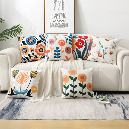 Boho bloemenkussenhoezen