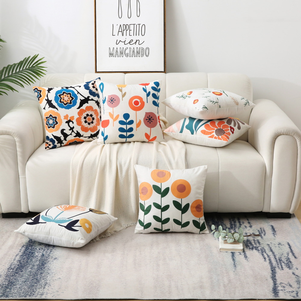 Boho bloemenkussenhoezen