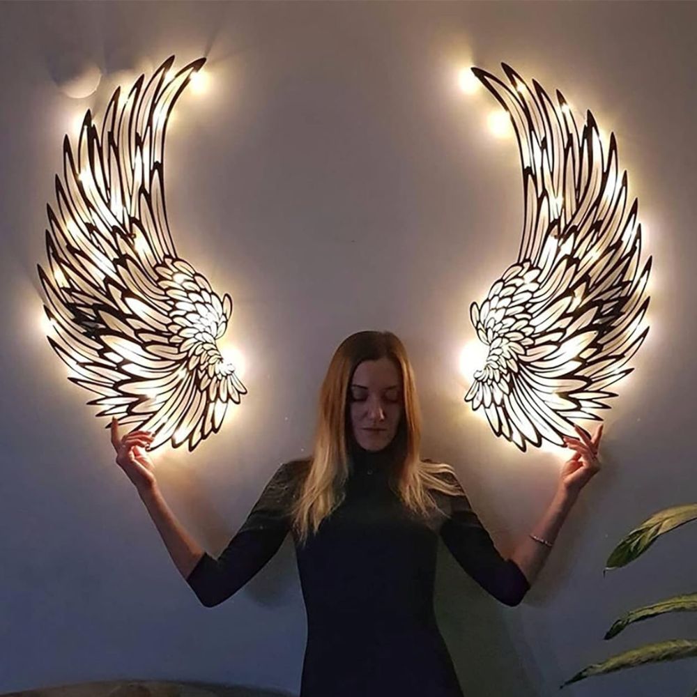 Vleugels van Engel Wanddecoratie (met LED-verlichting)