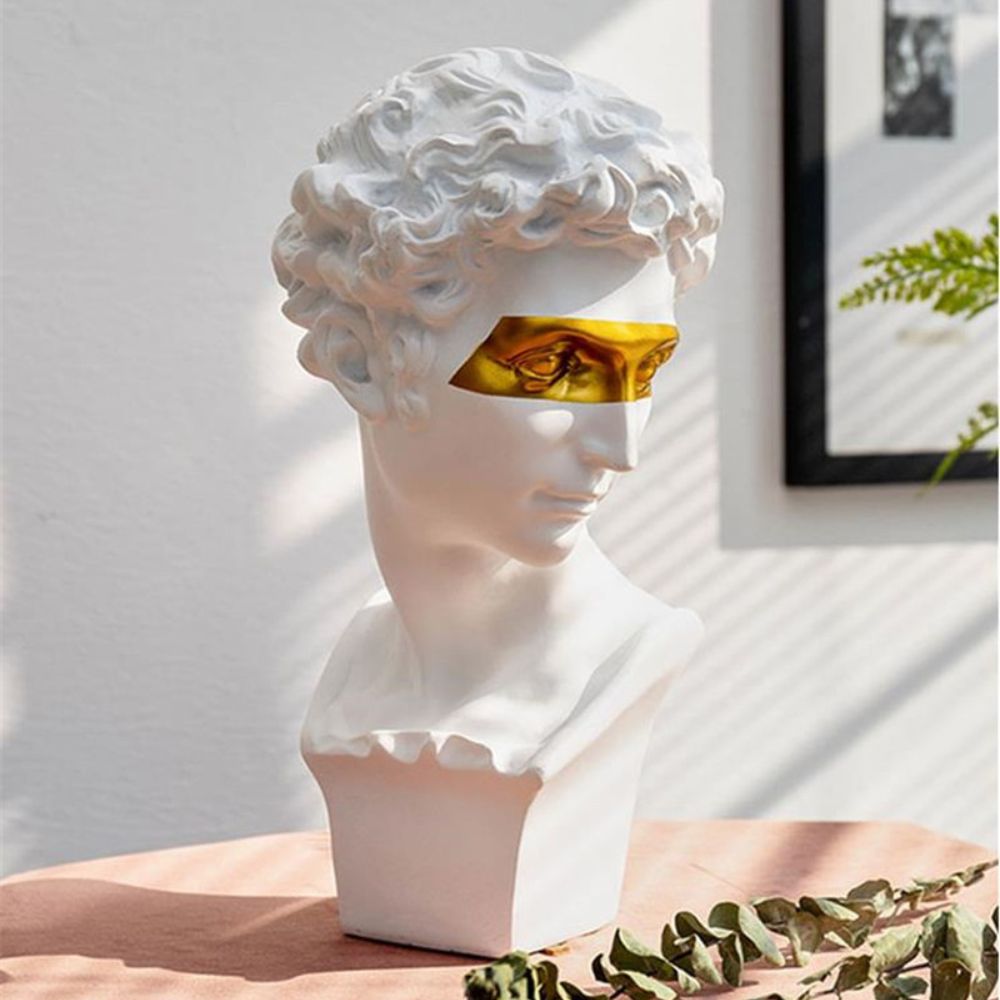 Gouden masker David sculptuur